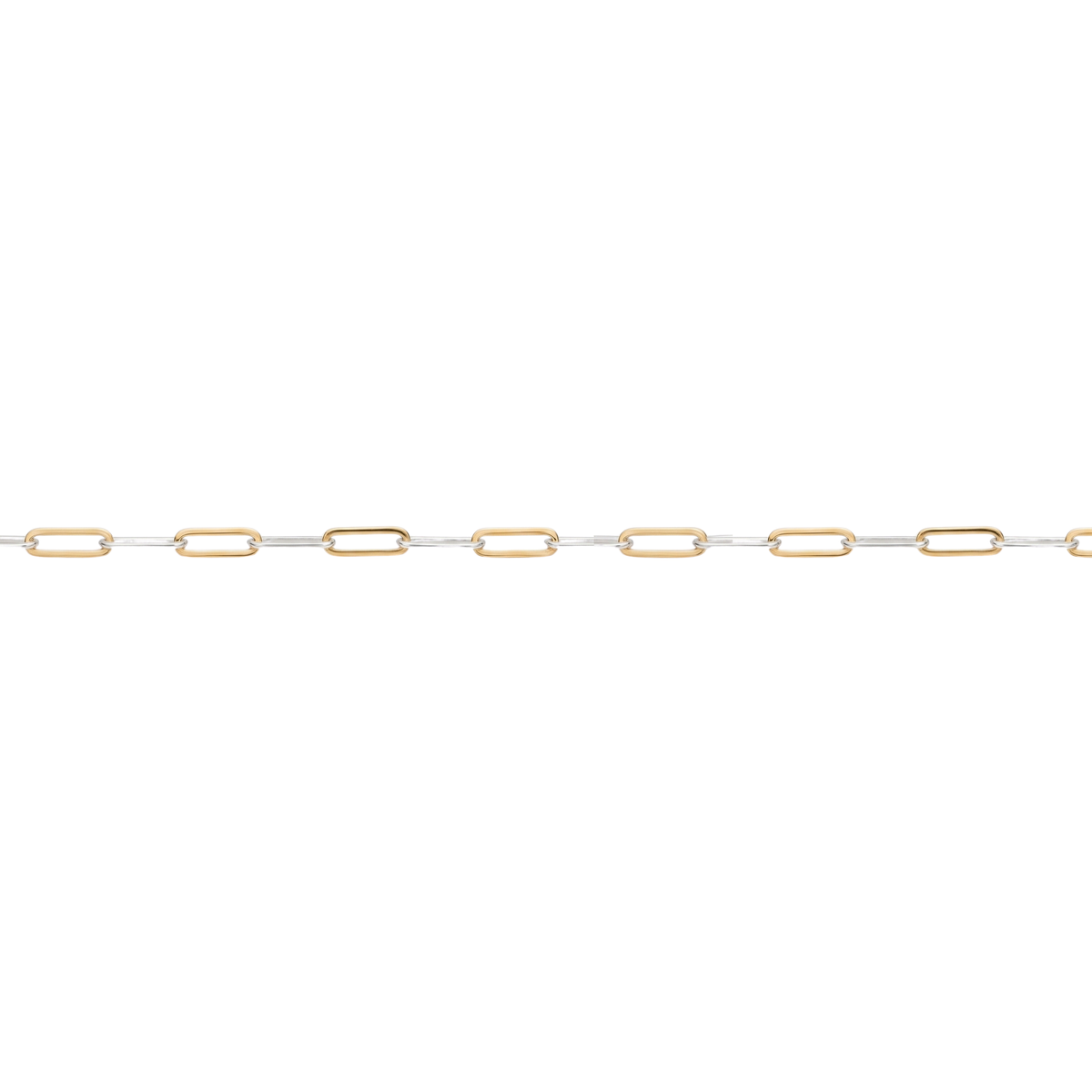 Two Tone Paperclip Chain · 14k Gold Filled and Sterling Silver