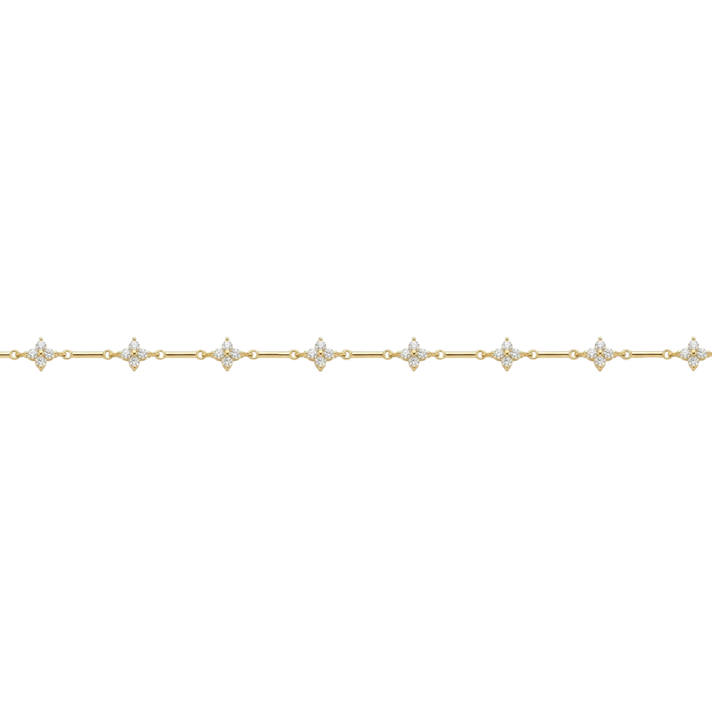 Flowers Zircon Chain · 14k Gold Filled