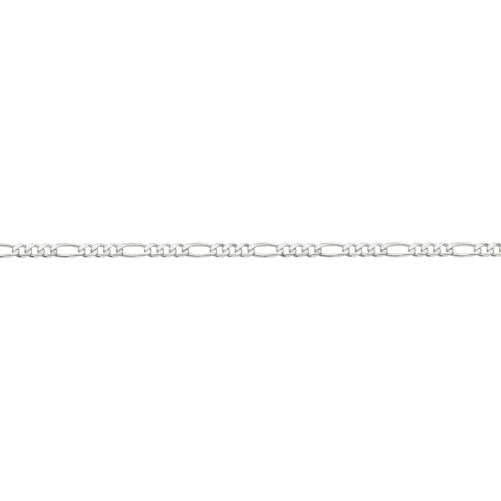 Large Flat Figaro Chain ·  Sterling Silver