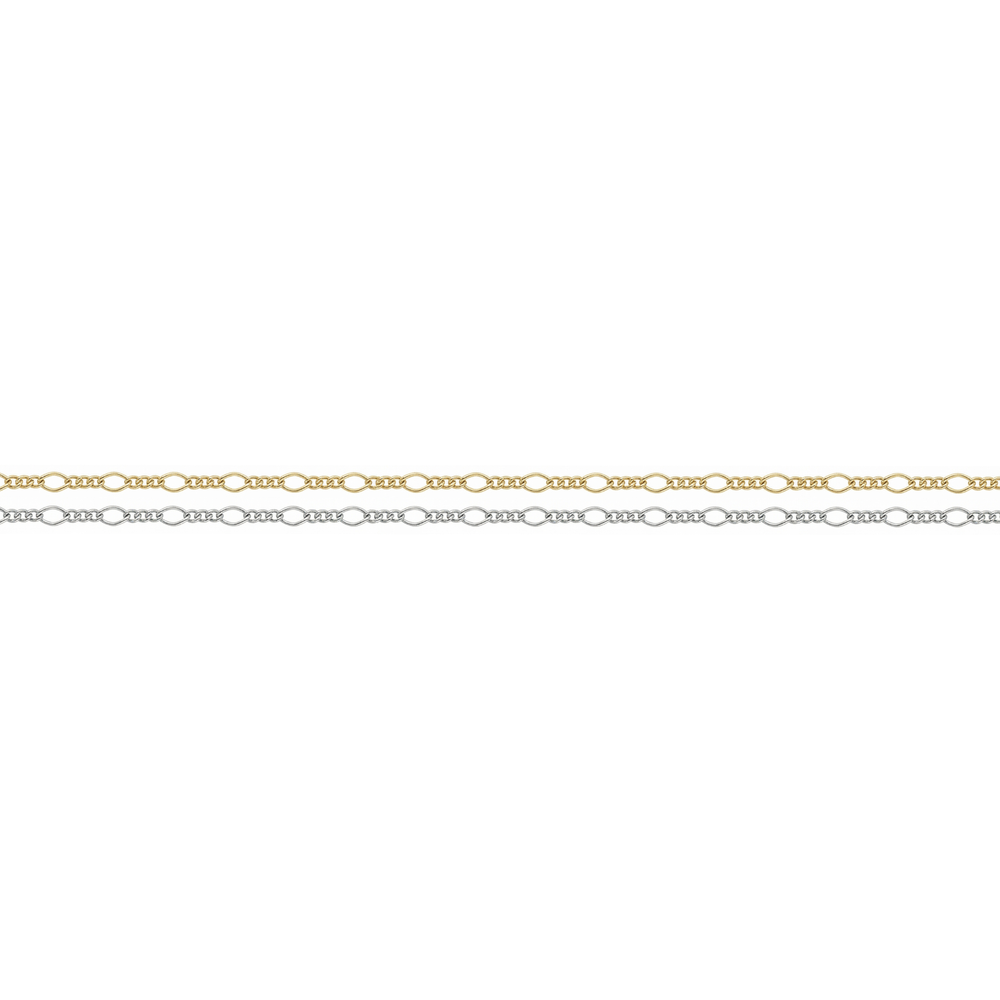 Oval Figaro Chain · 14k Gold Filled and Sterling Silver