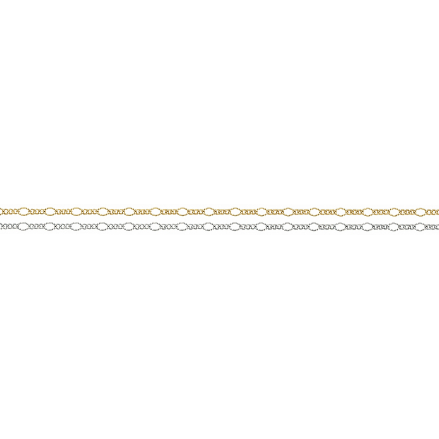 Oval Figaro Chain · 14k Gold Filled and Sterling Silver