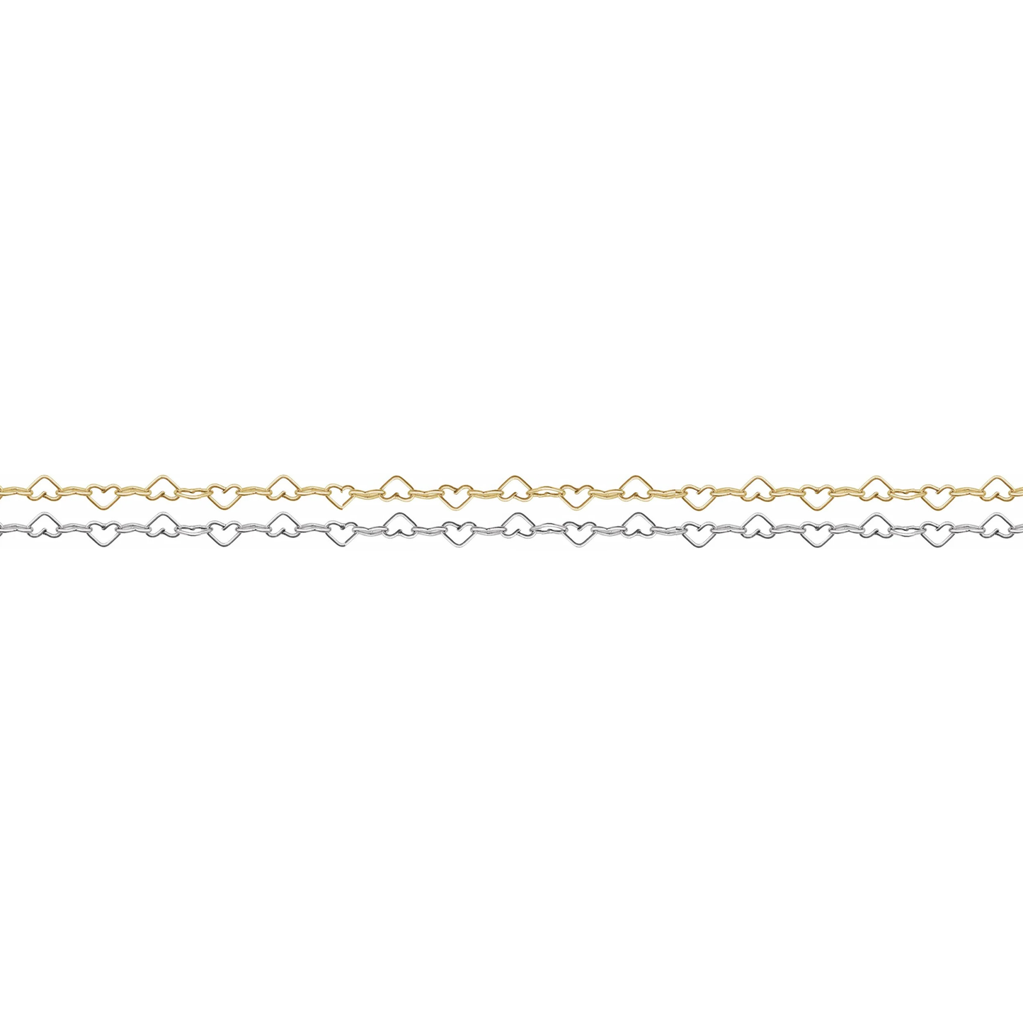 Hearts Chain · 14k Gold Filled and Sterling Silver